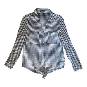 Jones New York Women's Plaid Button Down Shirt